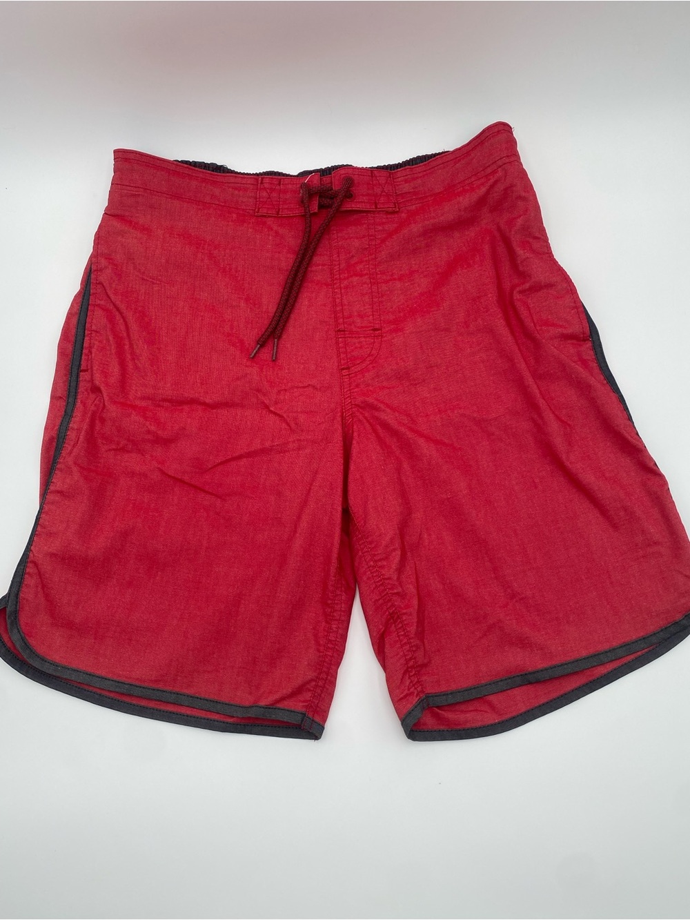 Men's Red Casual Drawstring Shorts 0032